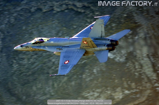 2007-10-11 Axalp Shooting Range 0540 FA-18C Hornet